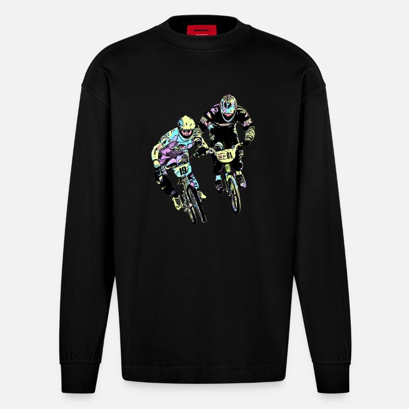 BMX - Heavyweight Oversized Organic Langarmshirt Made in EU - SOLID BLACK