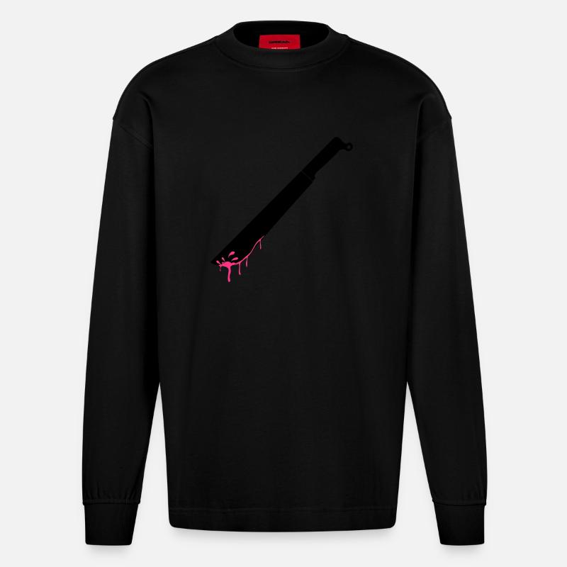 Machette - Manches longues bio épais oversize fabriqué en UE - SOLID BLACK