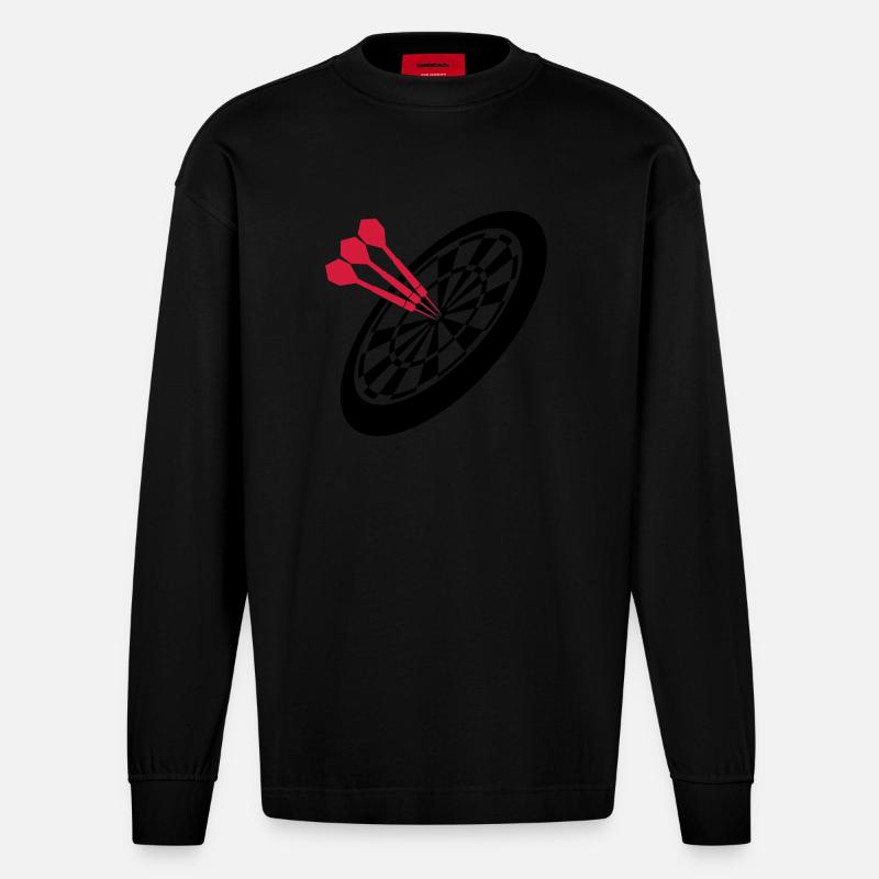 Dart Sport - Heavyweight Oversized Organic Langarmshirt Made in EU - SOLID BLACK