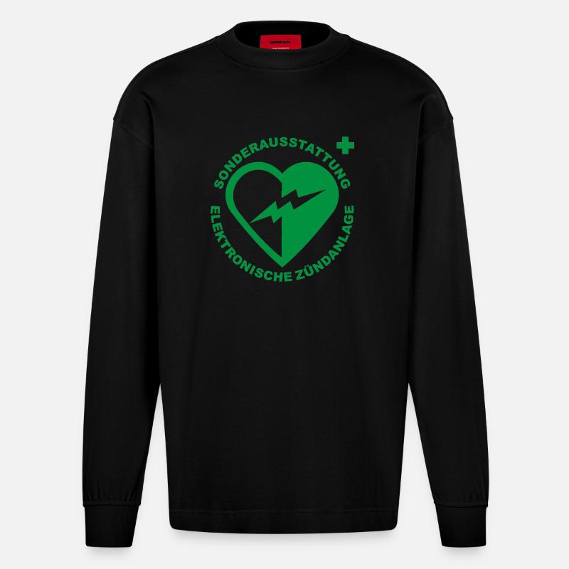 Defi-Shirt - Heavyweight Oversized Organic Langarmshirt Made in EU - SOLID BLACK