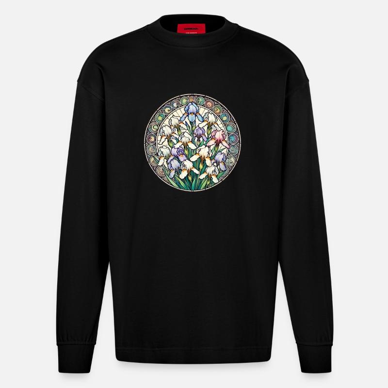 Iris - Manches longues bio épais oversize fabriqué en UE - SOLID BLACK