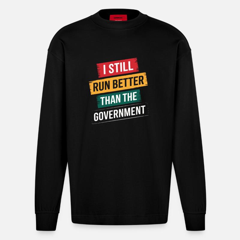 Invalidité due à l’amputation - Manches longues bio épais oversize fabriqué en UE - SOLID BLACK