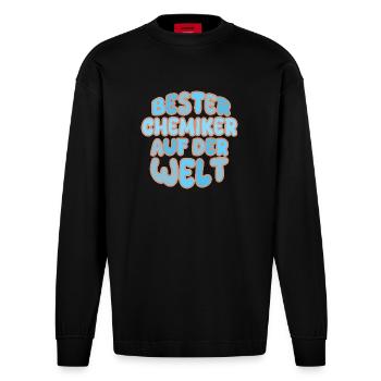 Vocation Chemist - Heavyweight Oversized Organic Longsleeve Shirt Made in EU - SOLID BLACK - Front