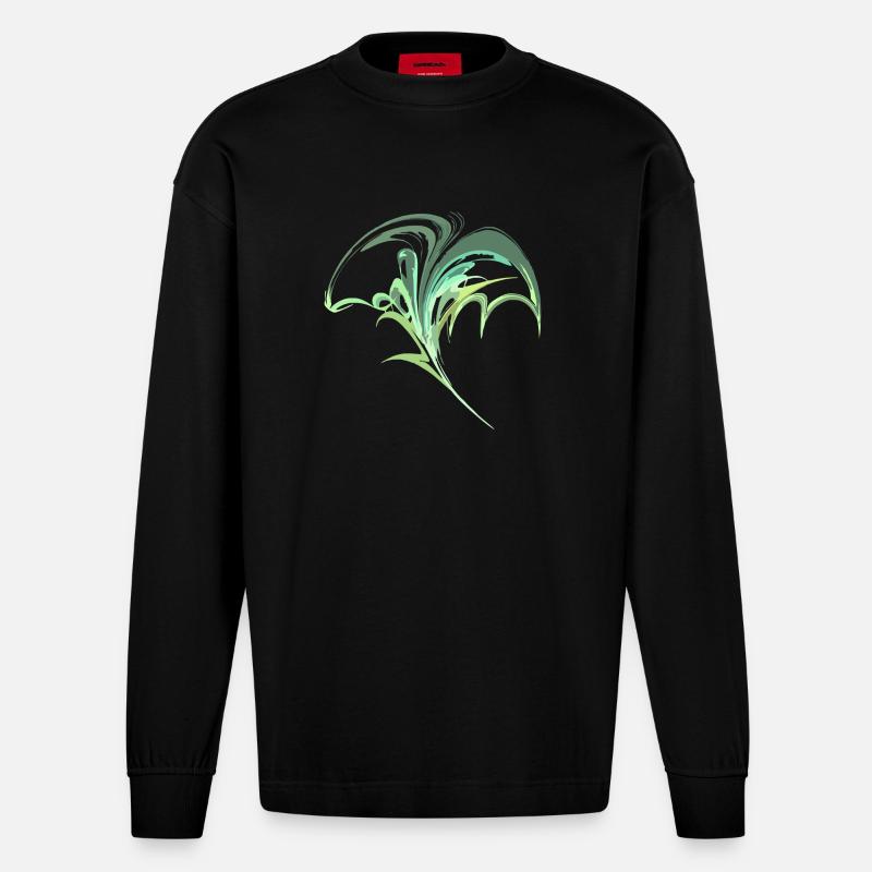 dash 2 - Heavyweight Oversized Organic Langarmshirt Made in EU - SOLID BLACK