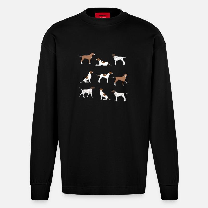 Selection pointer - Manches longues bio épais oversize fabriqué en UE - SOLID BLACK