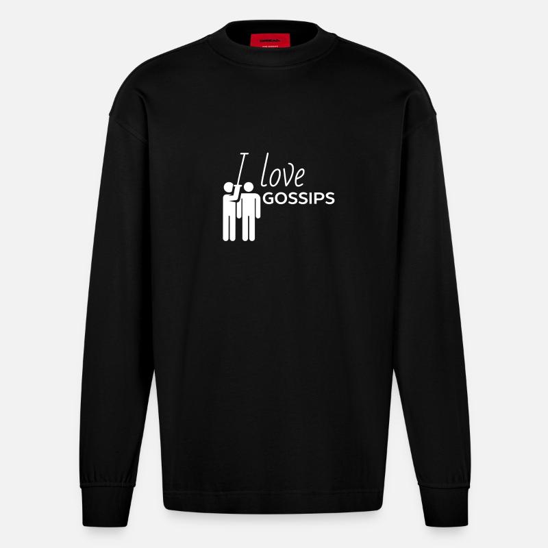 Gossips - Heavyweight Oversized Organic Langarmshirt Made in EU - SOLID BLACK