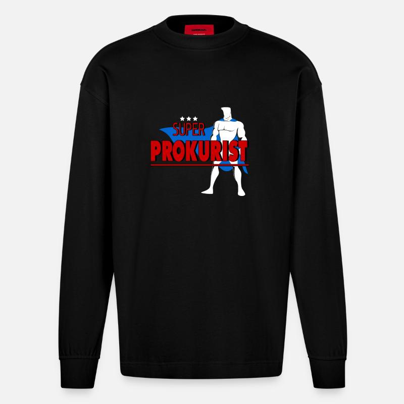 PROKURIST - Heavyweight Oversized Organic Langarmshirt Made in EU - SOLID BLACK