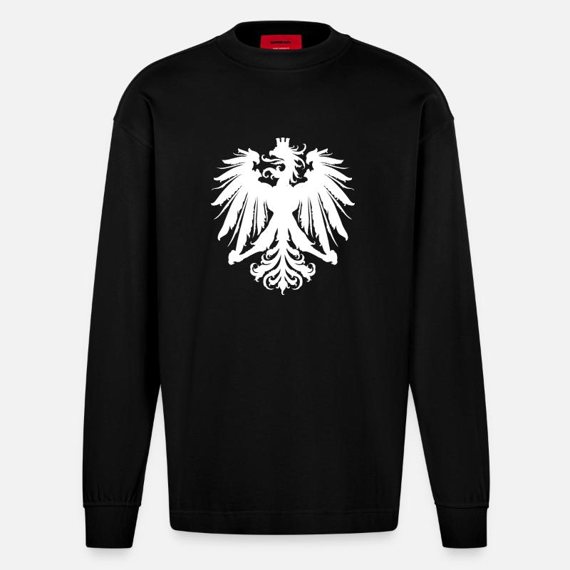 Adler 2 - Heavyweight Oversized Organic Langarmshirt Made in EU - SOLID BLACK