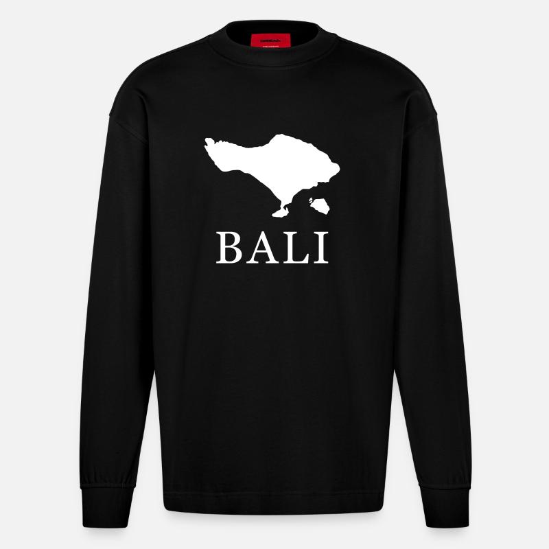bali - Manches longues bio épais oversize fabriqué en UE - SOLID BLACK