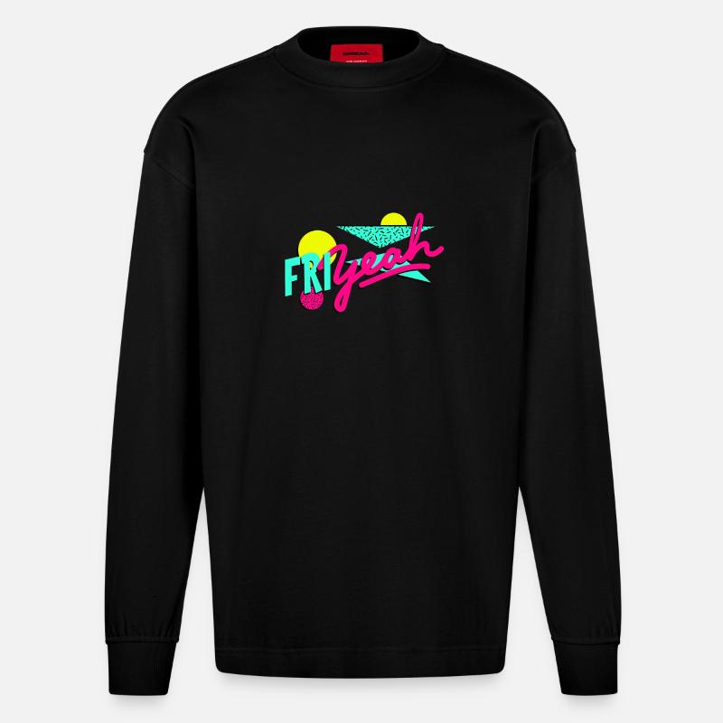 friyeah - Heavyweight Oversized Organic Langarmshirt Made in EU - SOLID BLACK