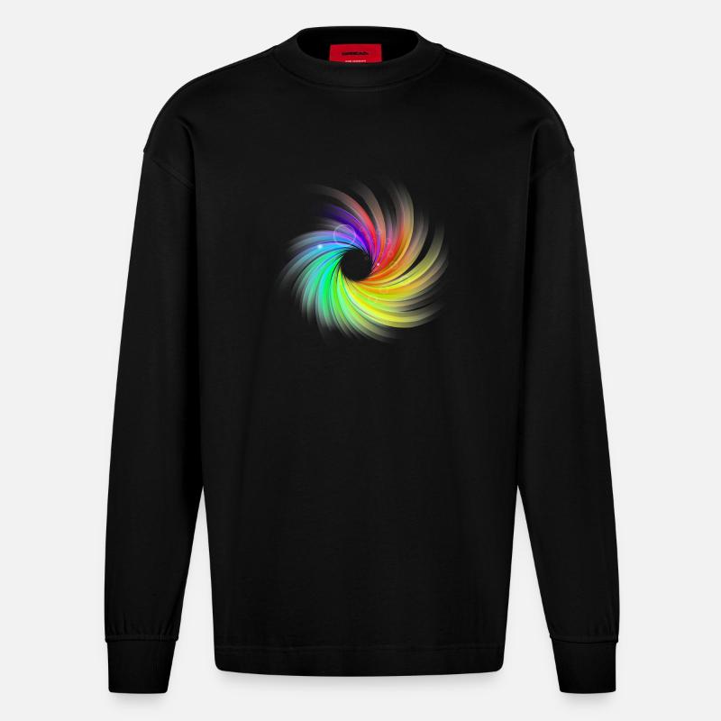 Swirl - Heavyweight Oversized Organic Langarmshirt Made in EU - SOLID BLACK