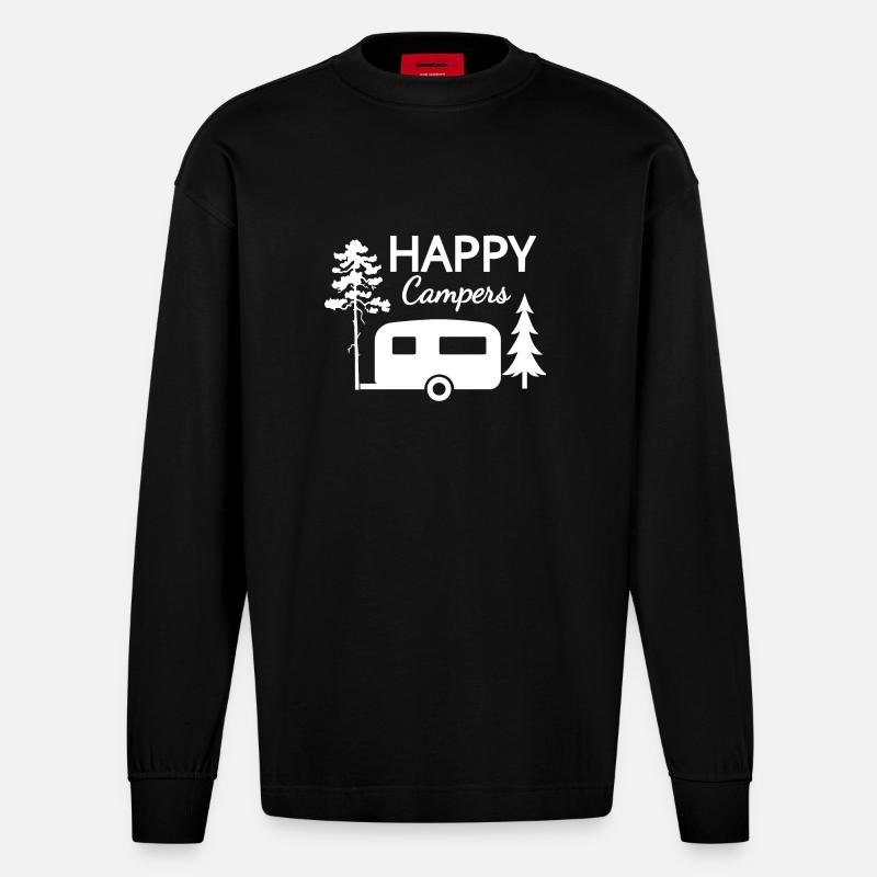 Camper - Heavyweight Oversized Organic Langarmshirt Made in EU - SOLID BLACK