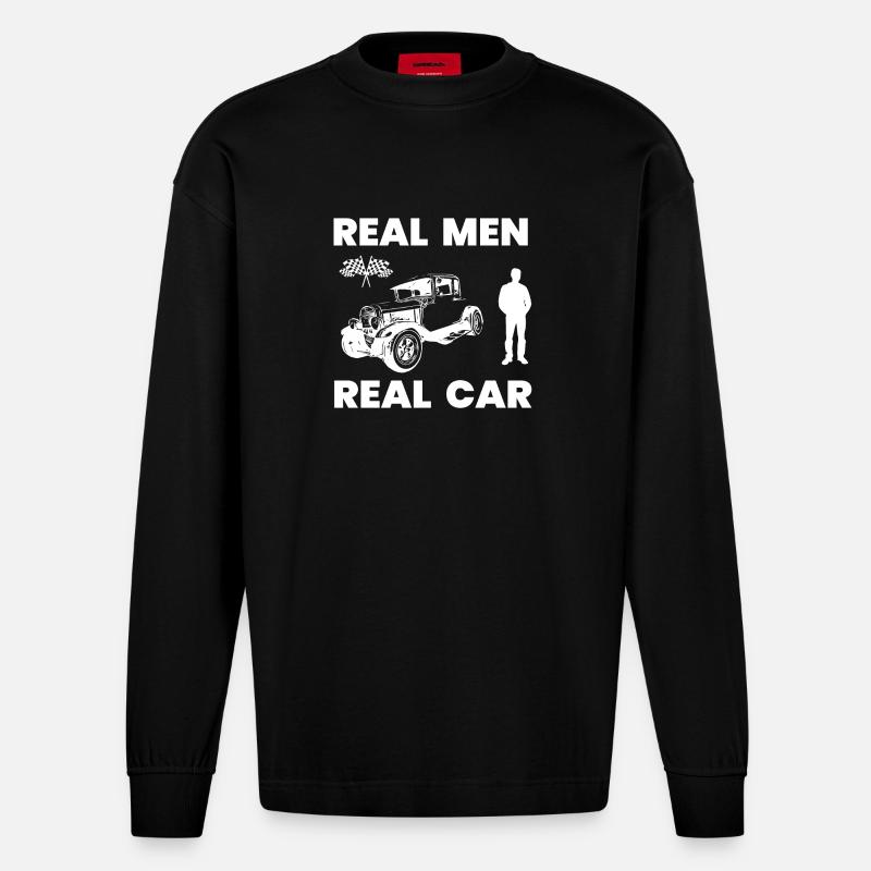 Auto - Heavyweight Oversized Organic Langarmshirt Made in EU - SOLID BLACK