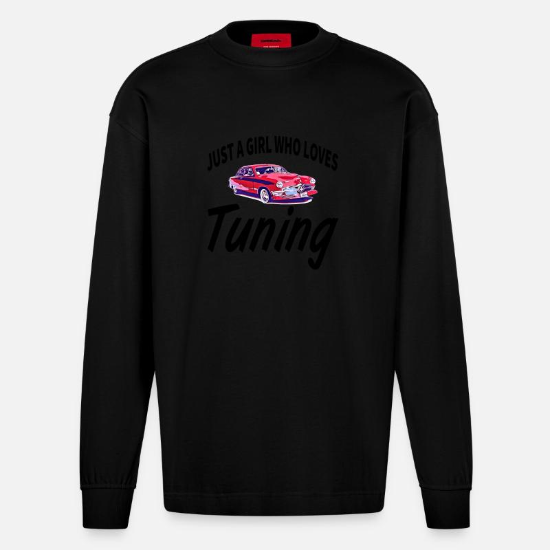 Auto - Heavyweight Oversized Organic Langarmshirt Made in EU - SOLID BLACK