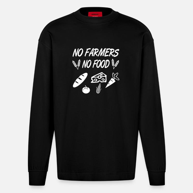 Bauer - Heavyweight Oversized Organic Langarmshirt Made in EU - SOLID BLACK
