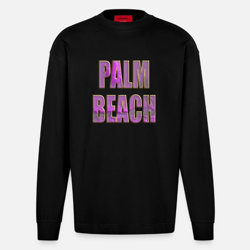 PalmBeach - Heavyweight Oversized Organic Langarmshirt Made in EU - SOLID BLACK