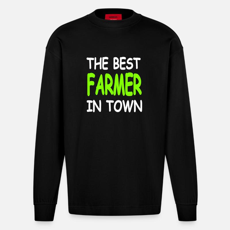Bauer - Heavyweight Oversized Organic Langarmshirt Made in EU - SOLID BLACK