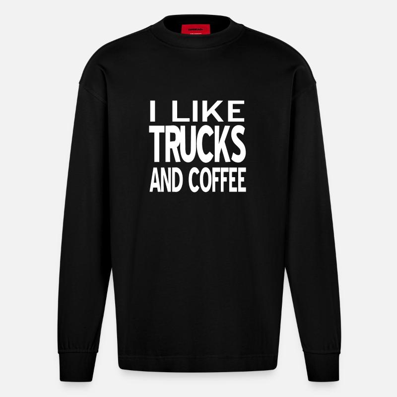 Trucks - Heavyweight Oversized Organic Langarmshirt Made in EU - SOLID BLACK