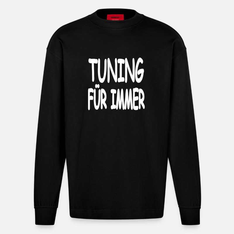 Tuning - Heavyweight Oversized Organic Langarmshirt Made in EU - SOLID BLACK