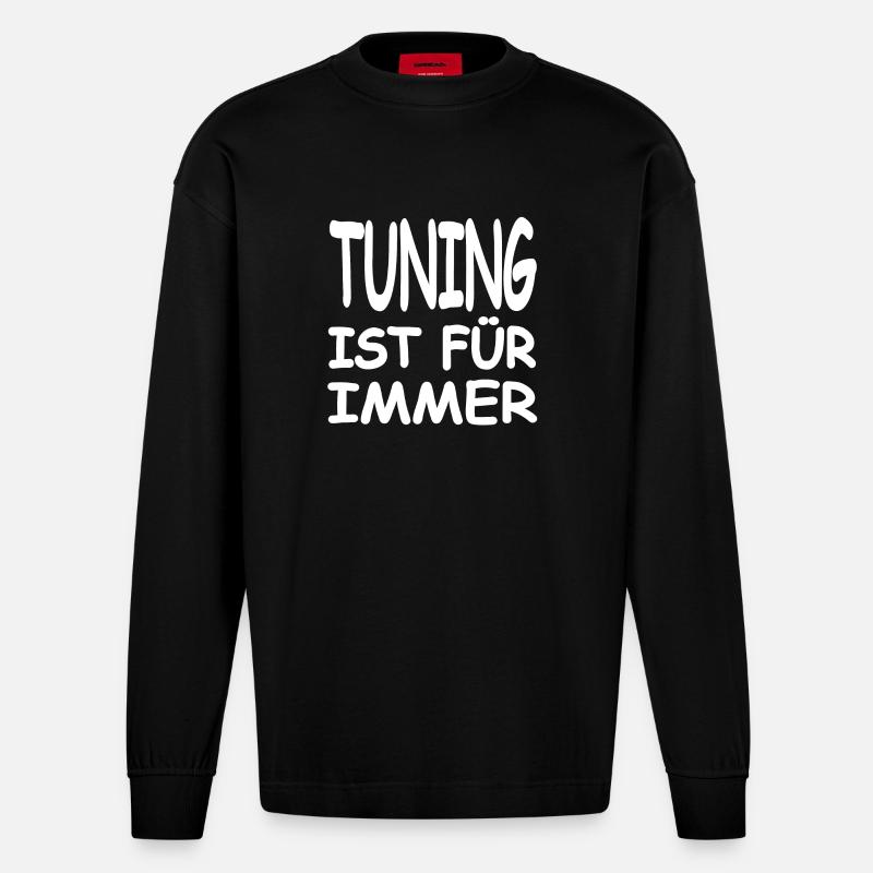 Tuning - Heavyweight Oversized Organic Langarmshirt Made in EU - SOLID BLACK