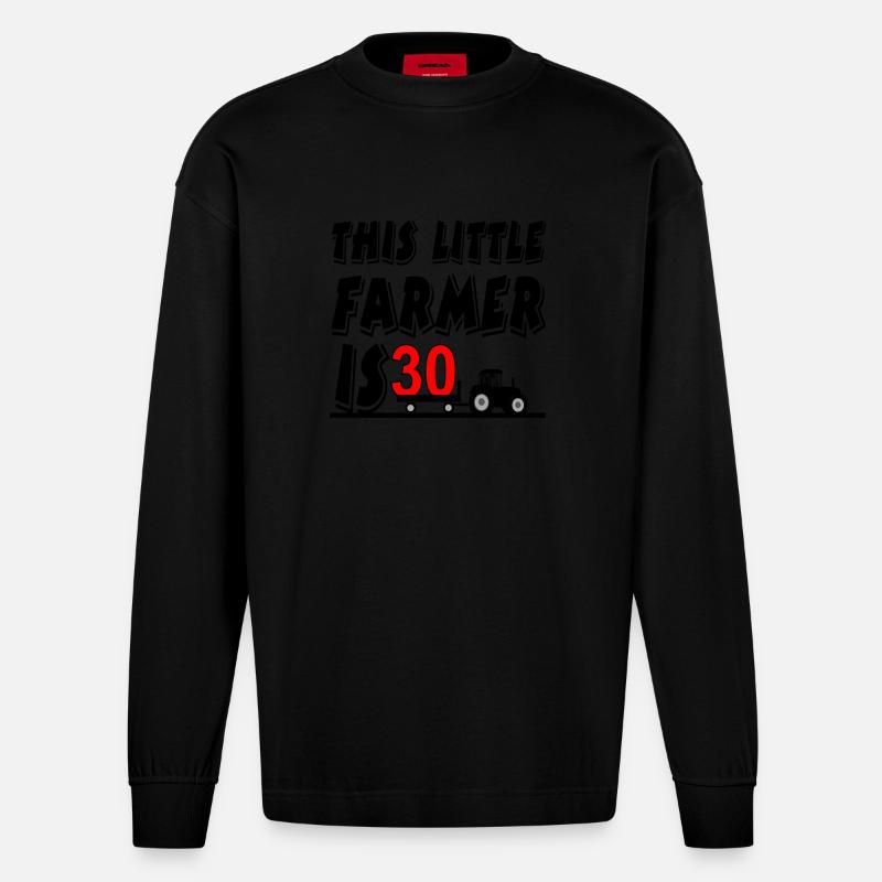 Bauer - Heavyweight Oversized Organic Langarmshirt Made in EU - SOLID BLACK