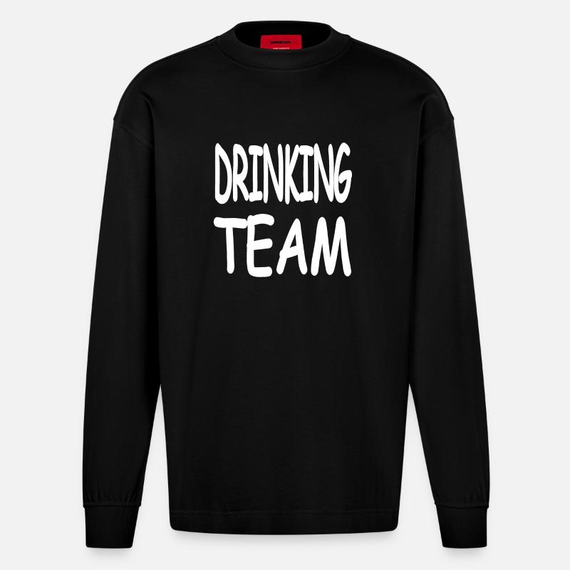 Bier - Heavyweight Oversized Organic Langarmshirt Made in EU - SOLID BLACK