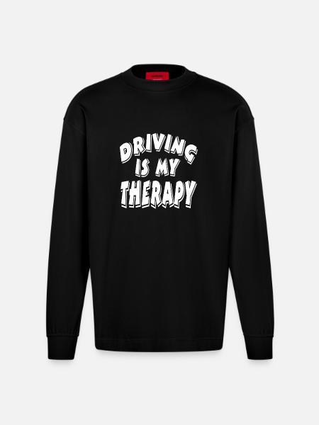 Car - Heavyweight Oversized Organic Longsleeve Shirt Made in EU - SOLID BLACK