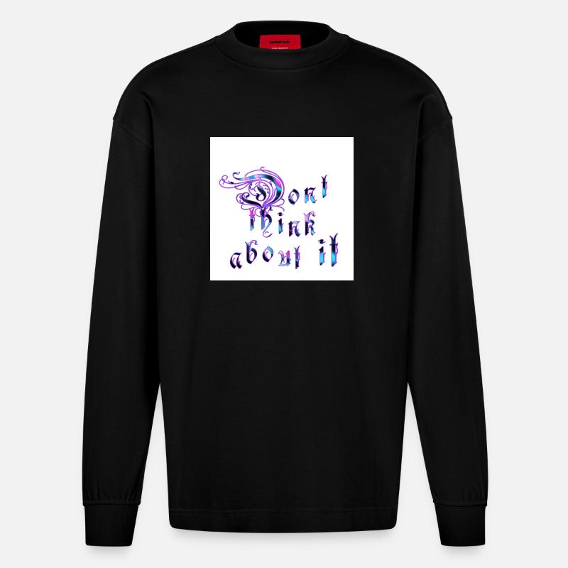 Logo 2 - Heavyweight Oversized Organic Langarmshirt Made in EU - SOLID BLACK