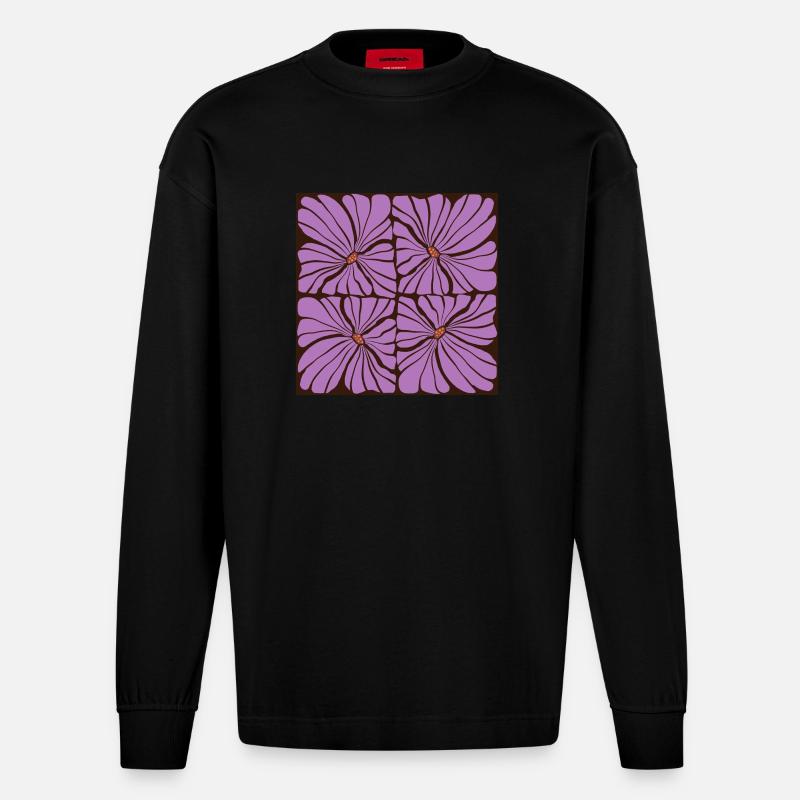 F45 - Heavyweight Oversized Organic Langarmshirt Made in EU - SOLID BLACK