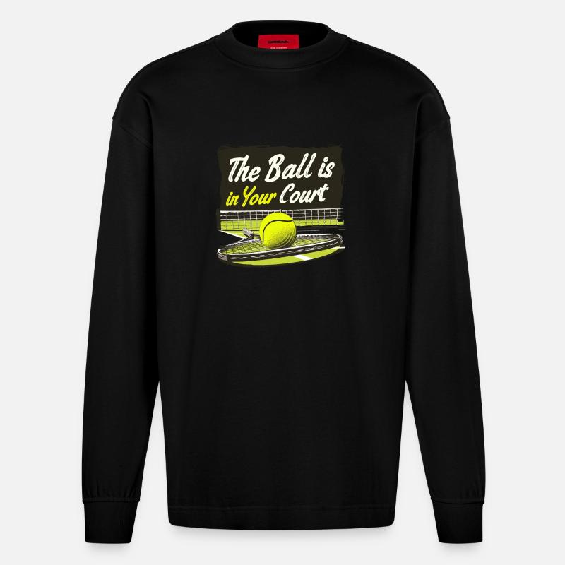 Sie sind am Zug - Heavyweight Oversized Organic Langarmshirt Made in EU - SOLID BLACK