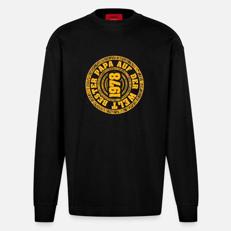 1978 - Heavyweight Oversized Organic Longsleeve Made in EU - SOLID BLACK