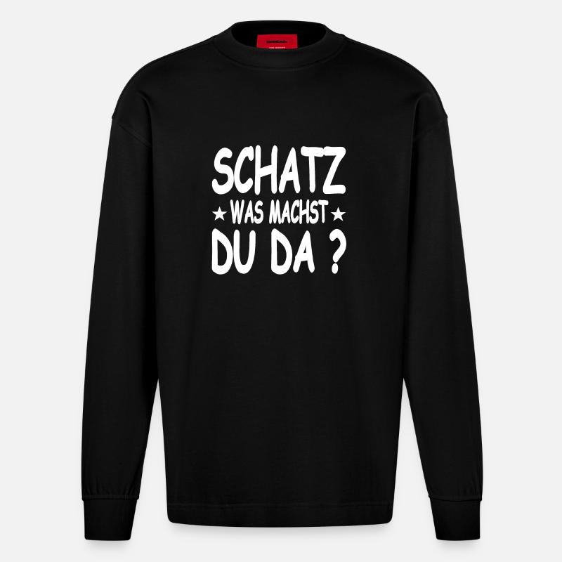 Schatz - Heavyweight Oversized Organic Langarmshirt Made in EU - SOLID BLACK