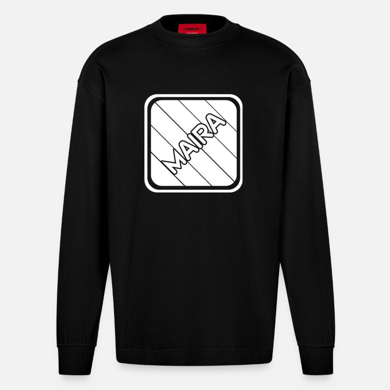 Maira - Heavyweight Oversized Organic Langarmshirt Made in EU - SOLID BLACK
