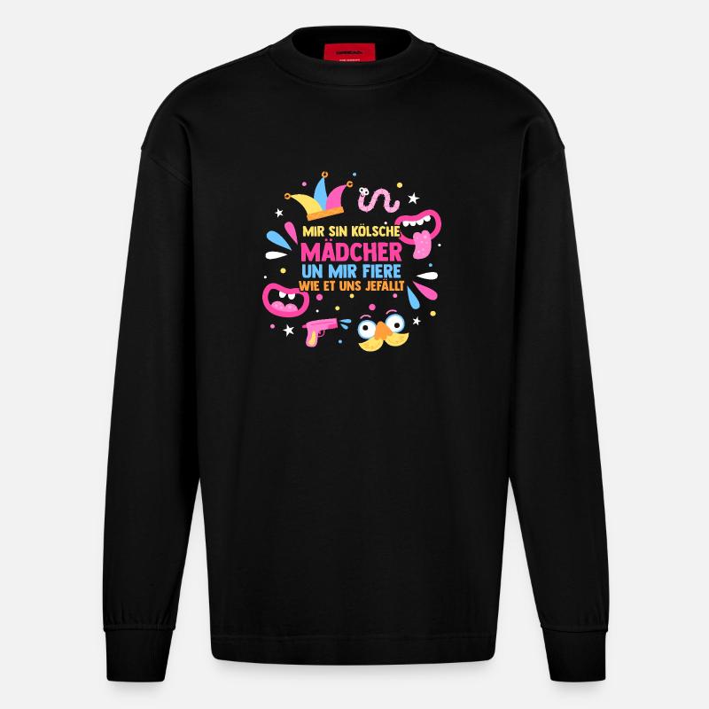 Costume de carnaval Carnaval - Manches longues bio épais oversize fabriqué en UE - SOLID BLACK