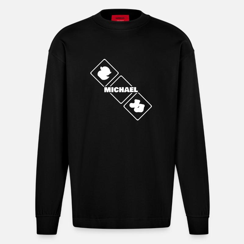 Michael - Heavyweight Oversized Organic Langarmshirt Made in EU - SOLID BLACK