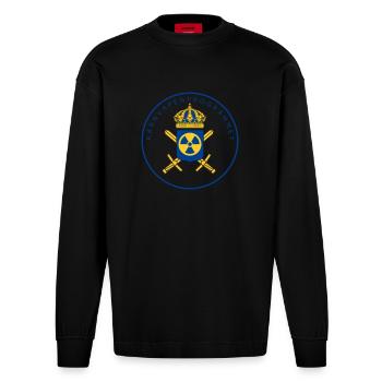 The Swedish Nuclear Weapons Programme - Heavyweight Oversized Organic Longsleeve Shirt Made in EU - SOLID BLACK - Front