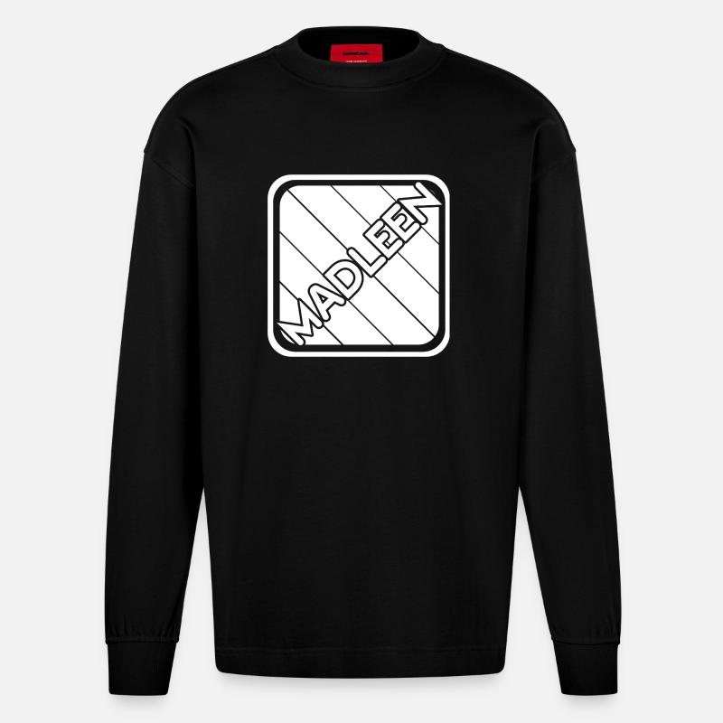 Madleen - Manches longues bio épais oversize fabriqué en UE - SOLID BLACK