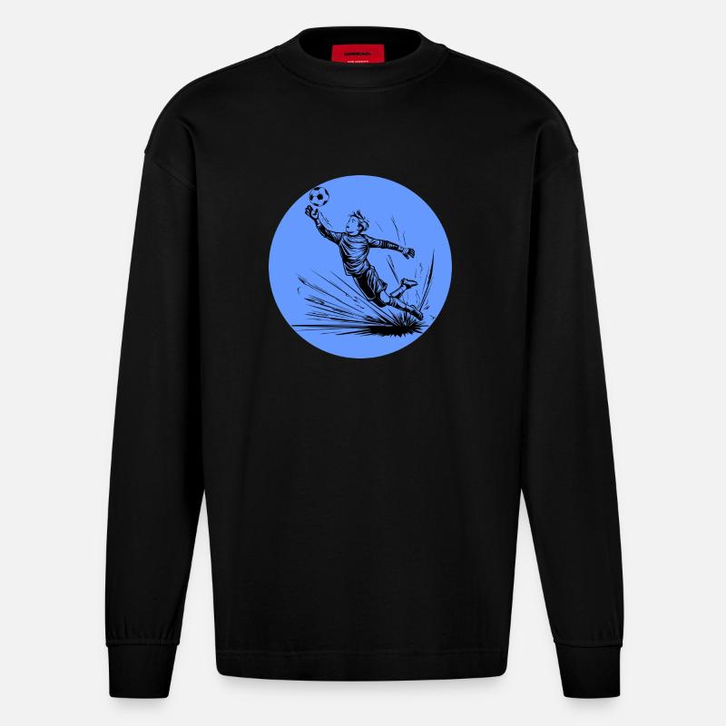 Gardien - Manches longues bio épais oversize fabriqué en UE - SOLID BLACK