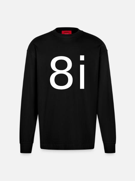 8i - Heavyweight Oversized Organic Langarmshirt Made in EU - SOLID BLACK