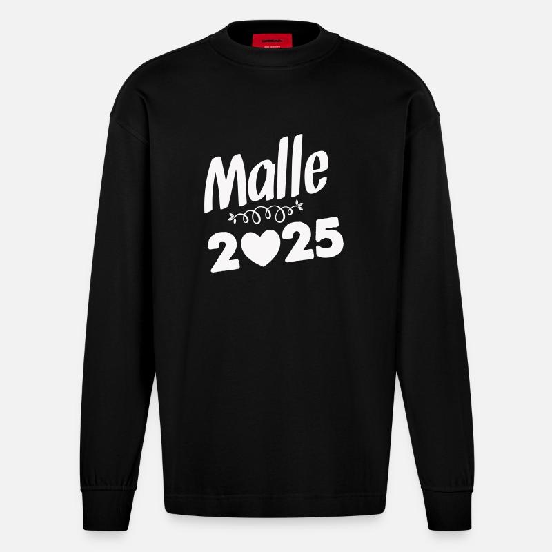 malle 2025 - Heavyweight Oversized Organic Langarmshirt Made in EU - SOLID BLACK