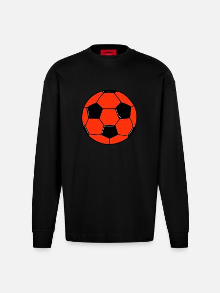 Fußball - Heavyweight Oversized Organic Langarmshirt Made in EU - SOLID BLACK
