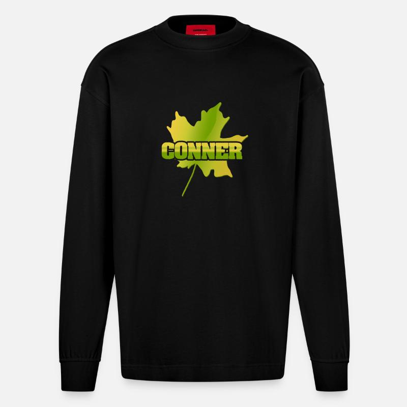 Conner Conner - Heavyweight Oversized Organic Langarmshirt Made in EU - SOLID BLACK