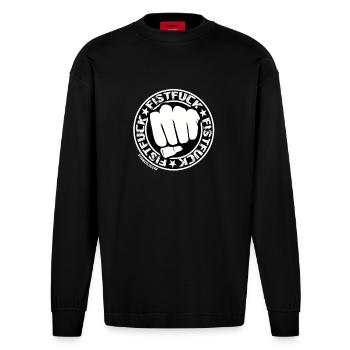 Fick Faust - Heavyweight Oversized Organic Langarmshirt Made in EU - SOLID BLACK - Vorne