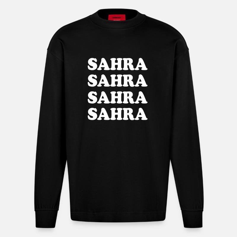 Sahra - Manches longues bio épais oversize fabriqué en UE - SOLID BLACK