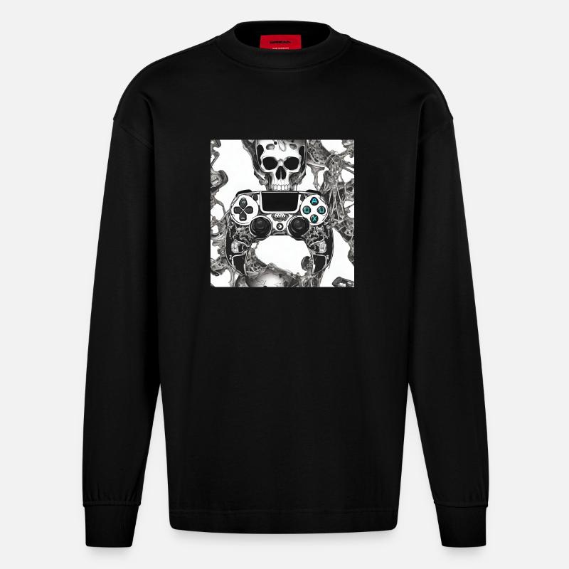 Bugi Mändel 2024/01 - Heavyweight Oversized Organic Langarmshirt Made in EU - SOLID BLACK