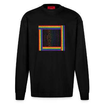 Pride - Heavyweight Oversized Organic Langarmshirt Made in EU - SOLID BLACK - Vorne