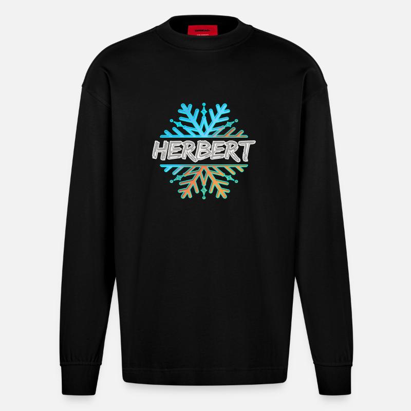 Herbert Herbert - Heavyweight Oversized Organic Langarmshirt Made in EU - SOLID BLACK