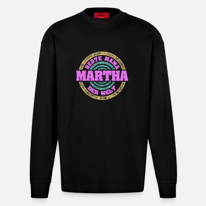 Mutter Martha - Heavyweight Oversized Organic Langarmshirt Made in EU - SOLID BLACK