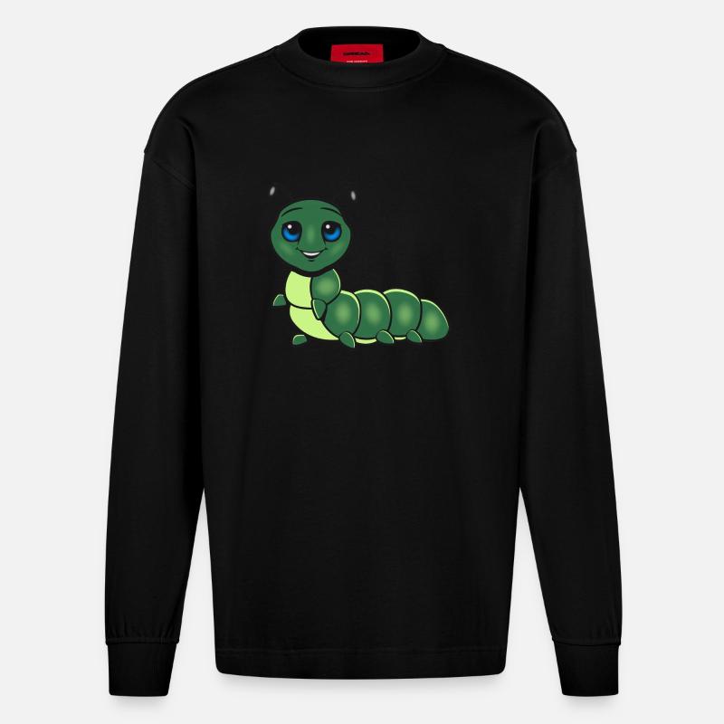 chenille douce enfant - Manches longues bio épais oversize fabriqué en UE - SOLID BLACK