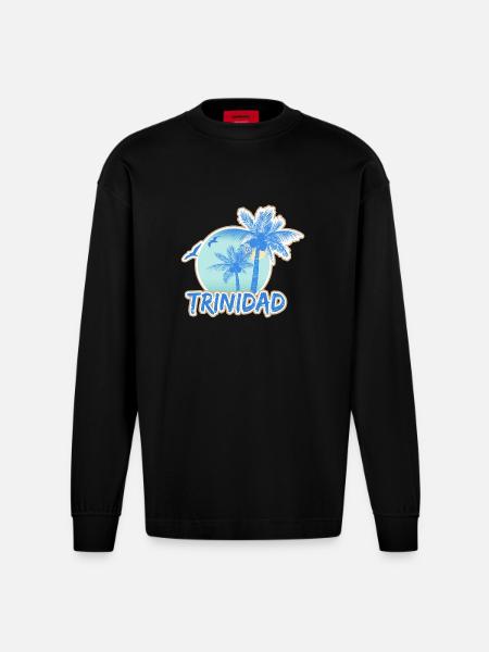 Trinidad - Heavyweight Oversized Organic Longsleeve Shirt Made in EU - SOLID BLACK